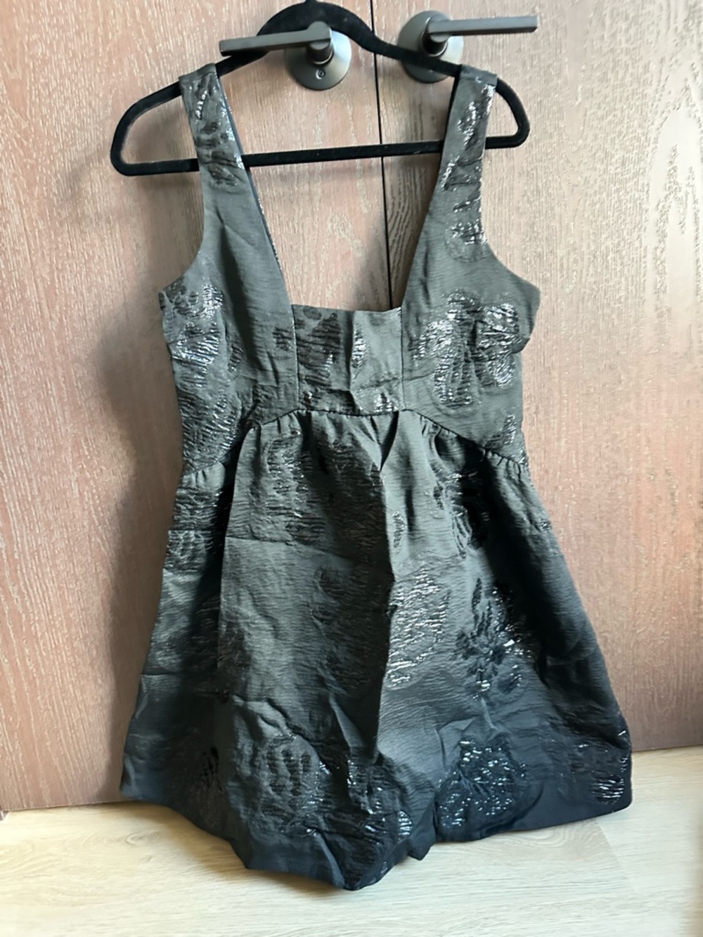 Anthropologie Black Textured Mini Dress - Picture 1 of 3